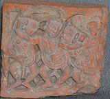 A terracotta plaque