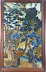 Reverse glass painting