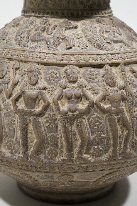 Ghandaran Terracotta Vessel with Figural Relief, Oxford TL Available