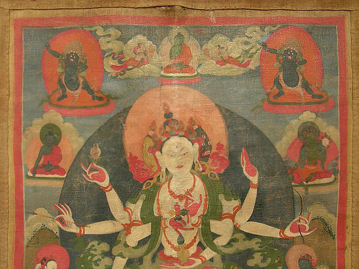 Thangka: Ushnishavijaya (goddess of longevity)
