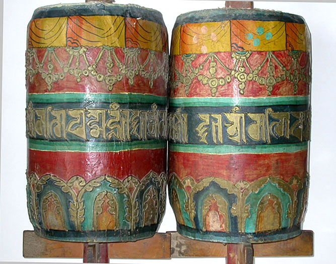 Large Tibetan Monastic Prayer wheels