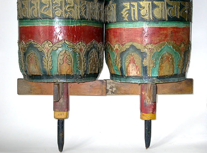 Large Tibetan Monastic Prayer wheels