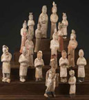 Group of miniature pottery figures