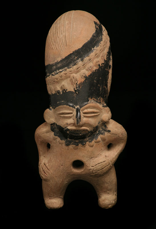Pottery with black resin
