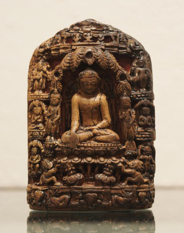 Stone stele of Buddha depicting eight scenes from the life of Buddha