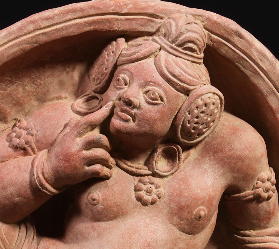 Unusual sculpture of Kubera