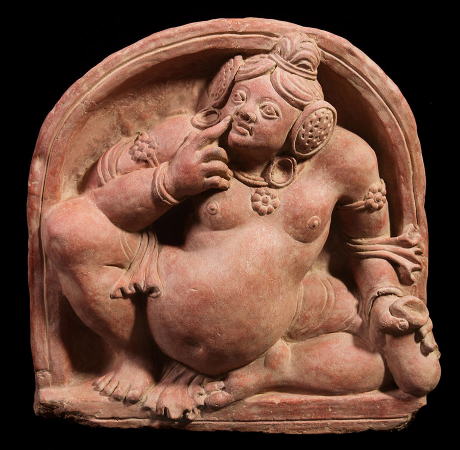 Unusual sculpture of Kubera