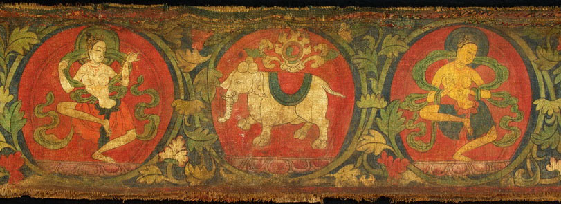 The Chakravartin and His Seven Precious Possessions. Impressive Temple Scroll