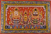 Pata chitra. Jagannath triad.