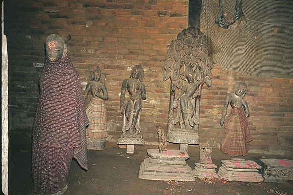 A typical monastery display for the annual <i>bahidyah bwayegu</i>, Uku-bahi, Patan, 1969