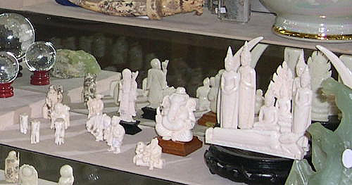 Low quality ivory carvings