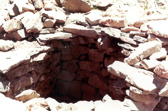  A portion of an ancient habitation, note the stone roof braces