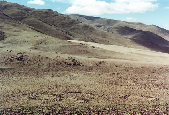  Round Mon-pa grave complex, nearly 20 are visible in the image