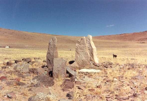  Pillars in quadrangular enclosure