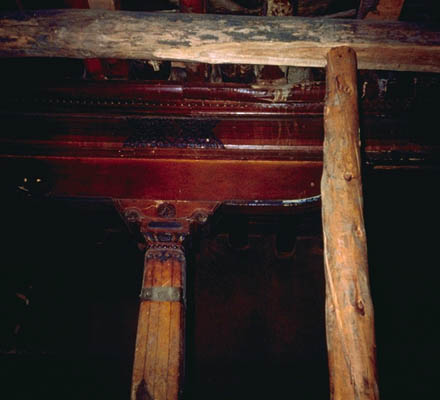 Woodwork in Khyentse's library/ chapel