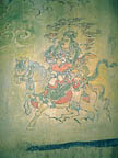 Gongkar, Khyentse's private chapel, painting of a form of Jambala on a horse