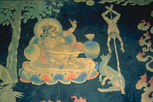 Khyentse's private chapel, painting of the Mahasiddha Virupa
