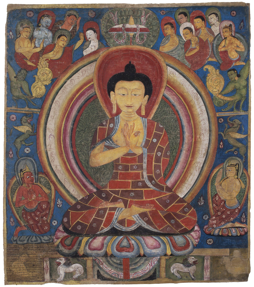 Thangka of preaching Buddha