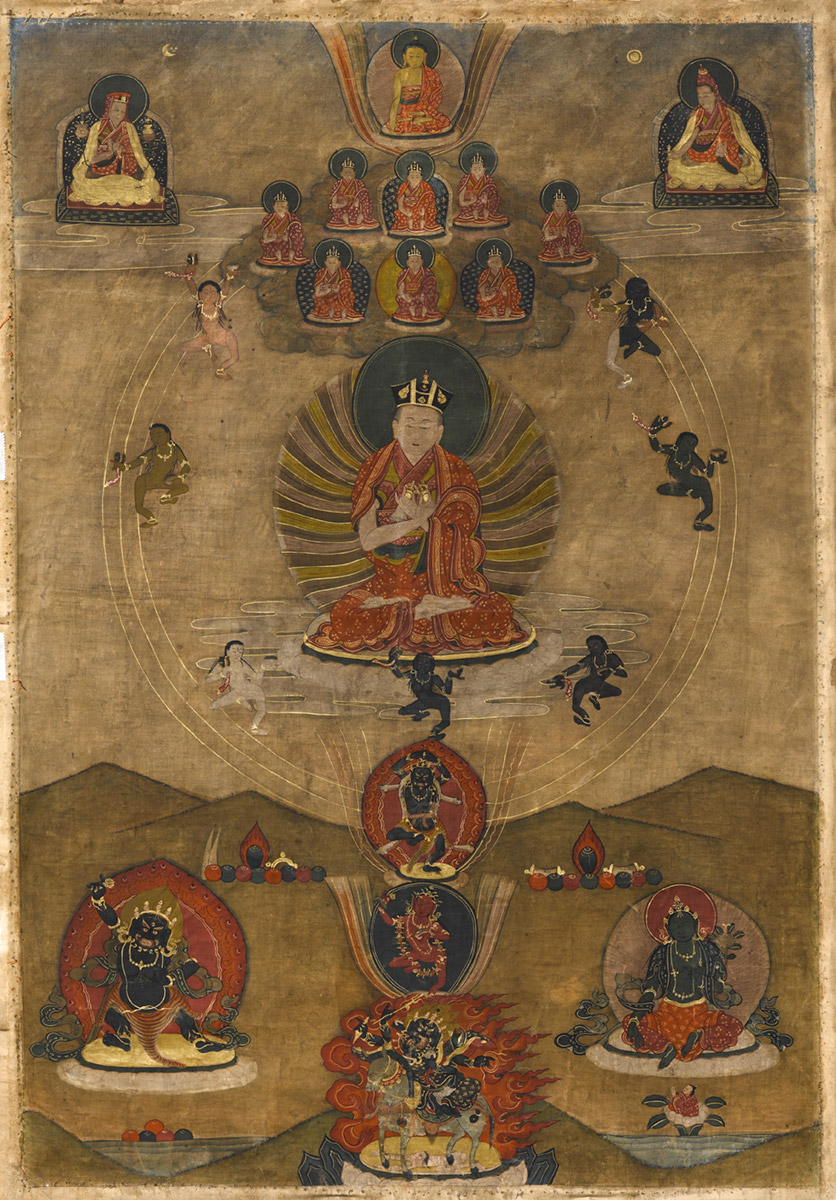 A rare painting of the 8th Karmapa Mikyö Dorje, head of the Kagyu school of Tibetan Buddhism