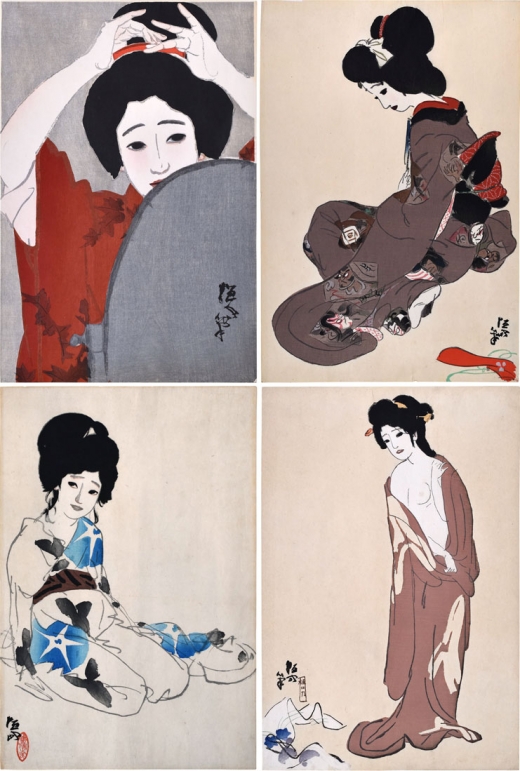 Kitano Tsunetomi (1880-1947), Seasons of the Pleasure Quarters: Set of Four Prints