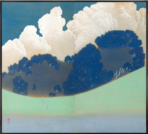 Hasegawa Chikuyū (1885-1962), <em>Clouds over Mountains</em> (detail)