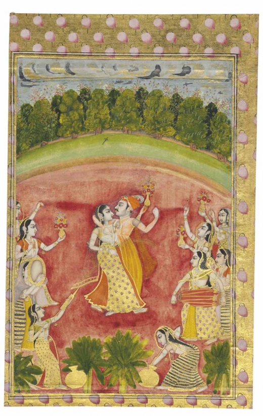 Holi Festival with Nawab Siraj al-Dawla as the Nayaka (Vasant Ragini)