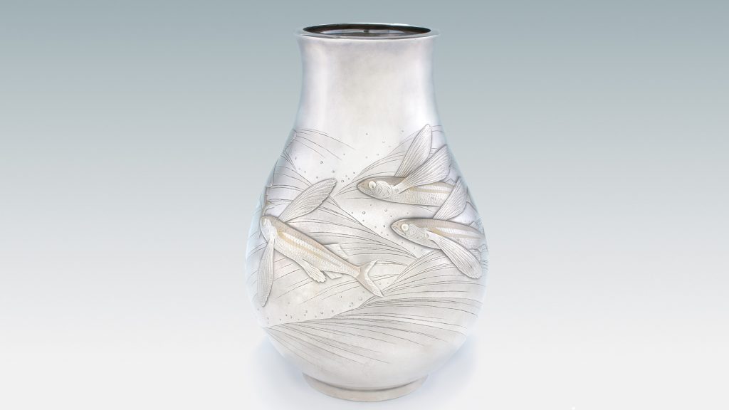 Vase with Flying Fish Design, ca. 1930s