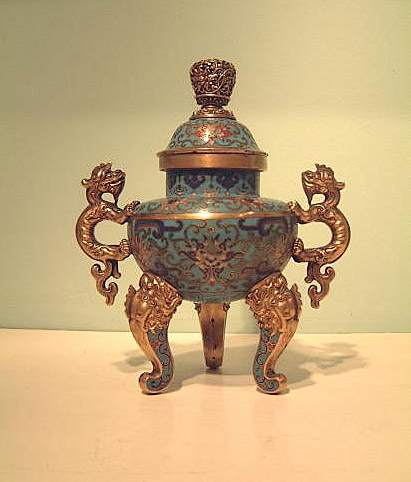 Cloisonne incense burner