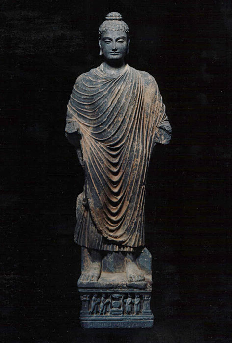 Standing Buddha with Kharosthi Inscription