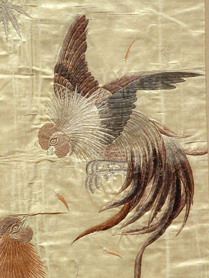 19th C Japanese Silk Embroidery