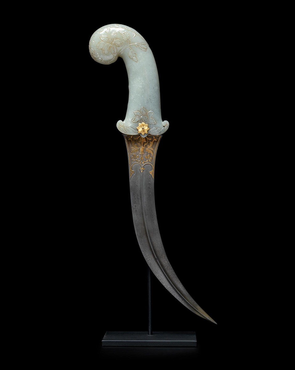 Jade-hilted and gilt khanjar