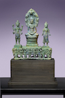 Khmer Bronze Buddhist Trinity