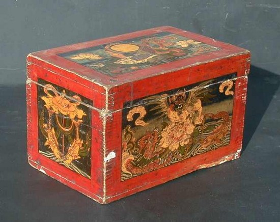 Pair of small Tibetan boxes