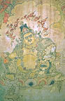 Khyentse's private chapel, painting of forms  of Jambala