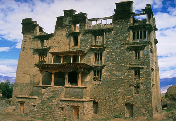 Namseling, showing preliminary reconstruction of the porch