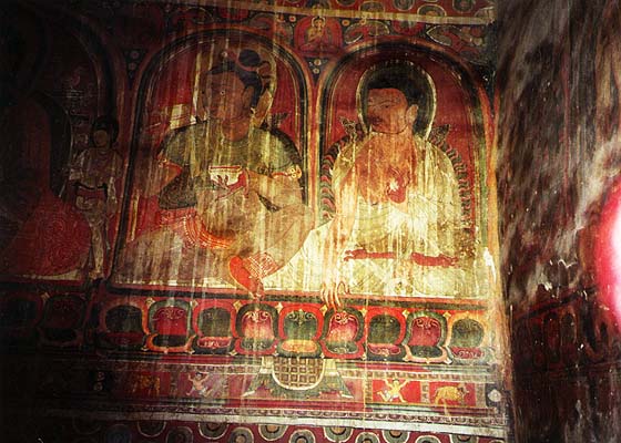 Murals; Milarepa on right