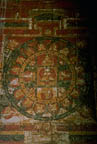 Detail of a mandala in one of the rooftop lhakhangs