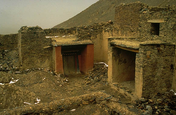 Yemar before roof repairs; note snow