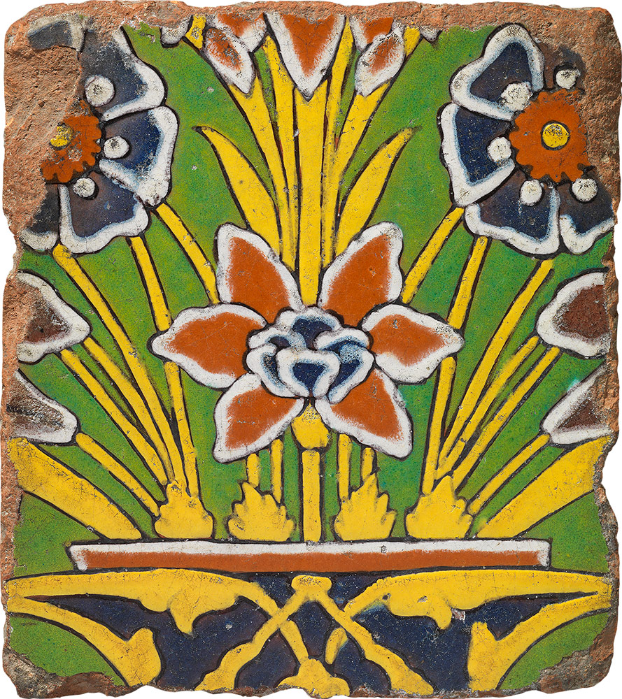 FLORAL SPRAYS RISING FROM A VASE