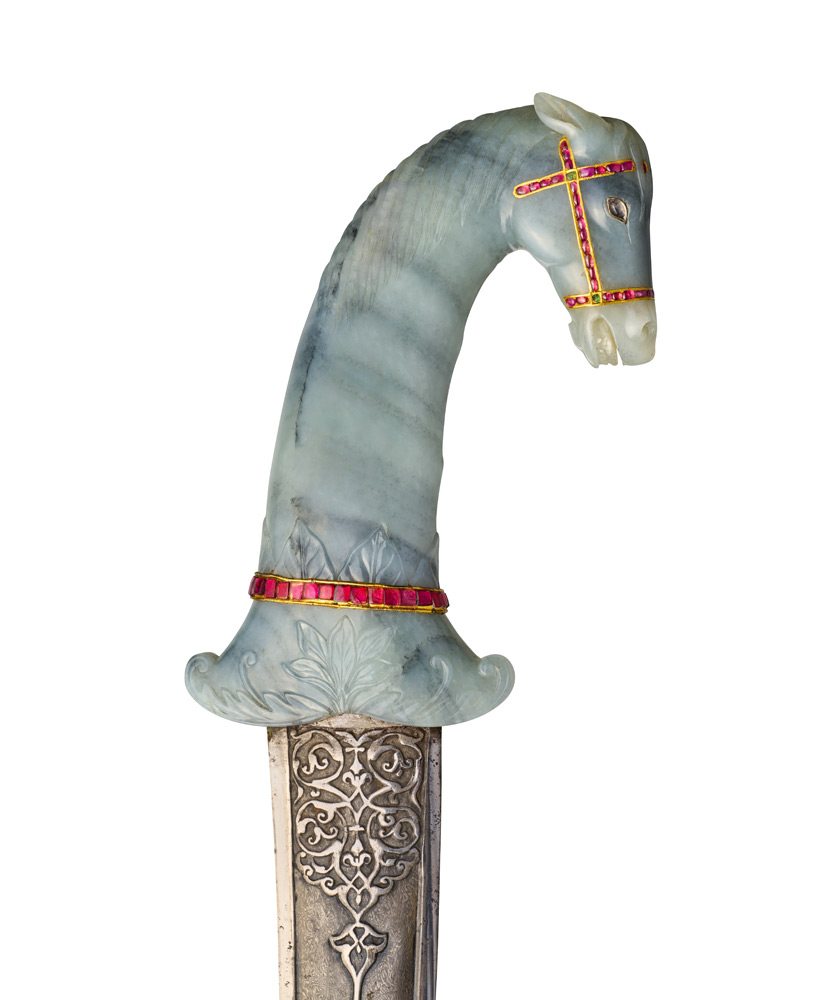 JADE GEM-SET HORSE HEAD DAGGER