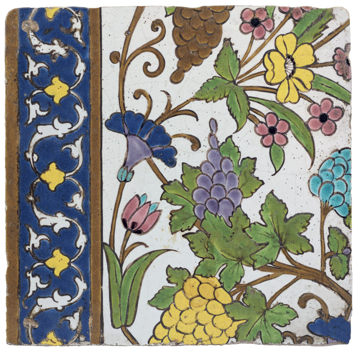 GRAPES AND FLORAL SPRAYS