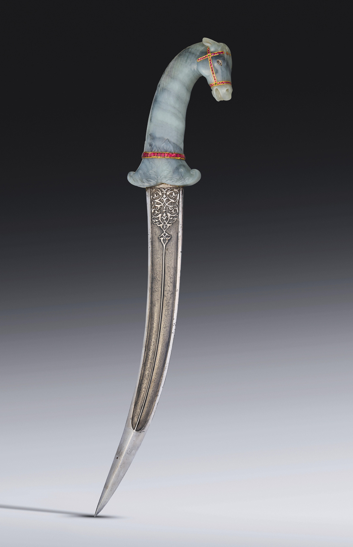 JADE GEM-SET HORSE HEAD DAGGER
