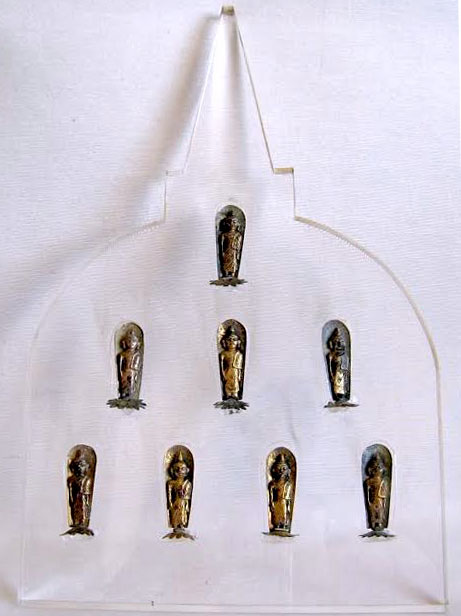 A set of eight Buddhas