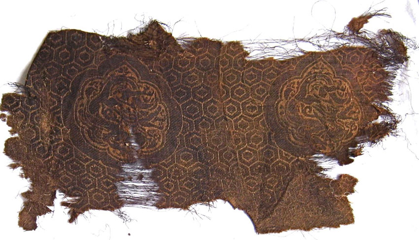 A Fragment of woven silk