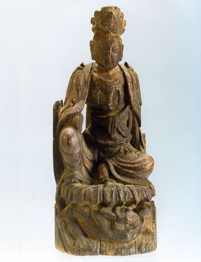 An early wooden figure of Guanyin