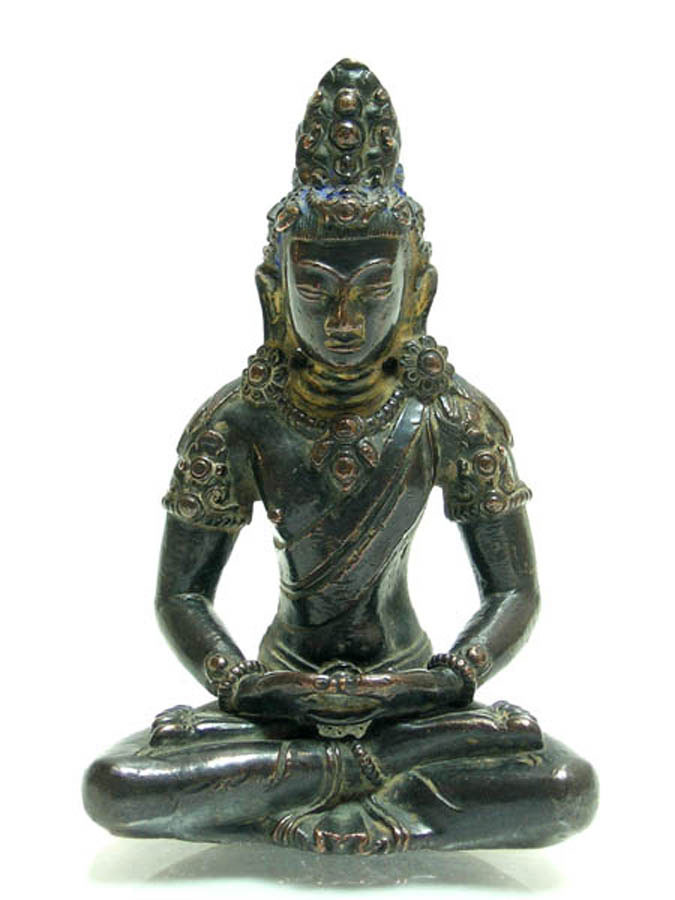 A dark bronze image of <i>Amitabha</i>
