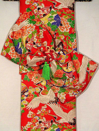 Rare, Yuzen Painted Girl's Antique Tied Obi