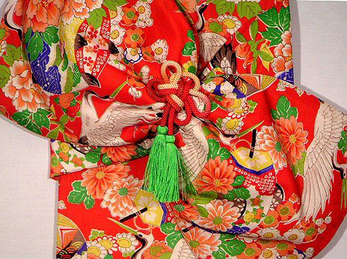 Rare, Yuzen Painted Girl's Antique Tied Obi