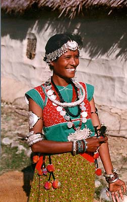 Champa, a young Tharu, in wedding jewellry