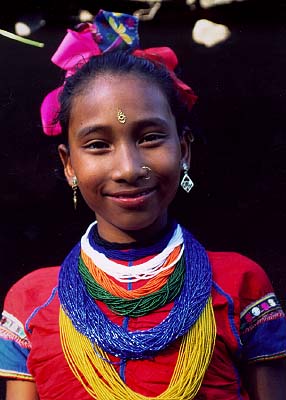 Dressed for the Sakiya dance, to celebrate the end of the harvest